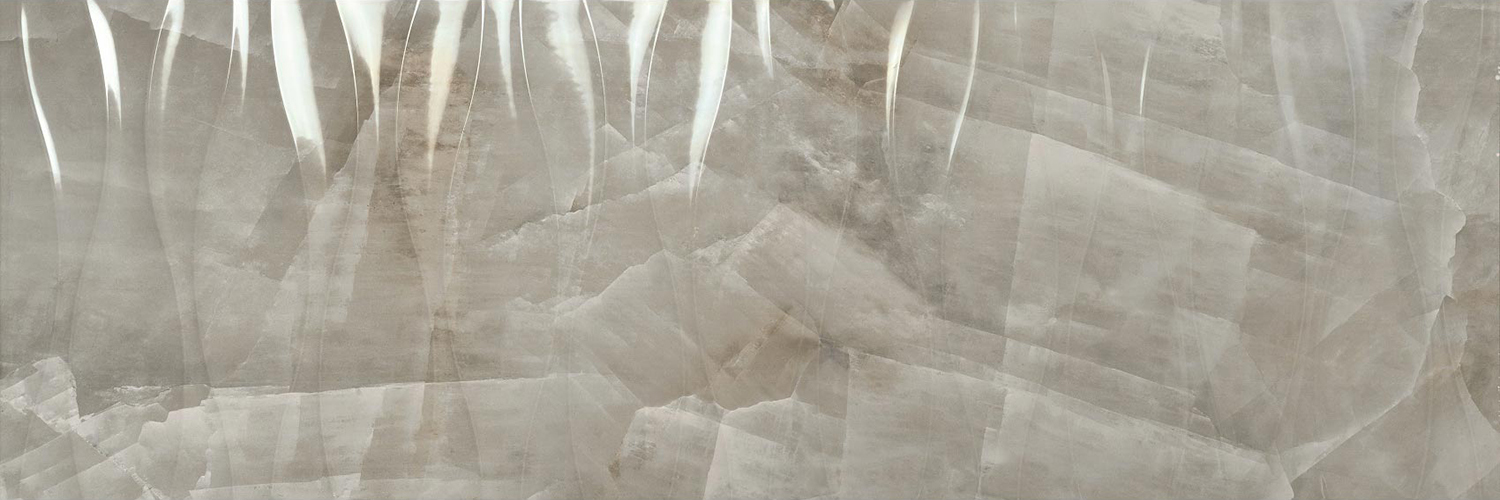 Плитка для ванной Плитка Porcelanite Dos Monaco 1217 Grey Relive Wave 1200x400x9 фото 1