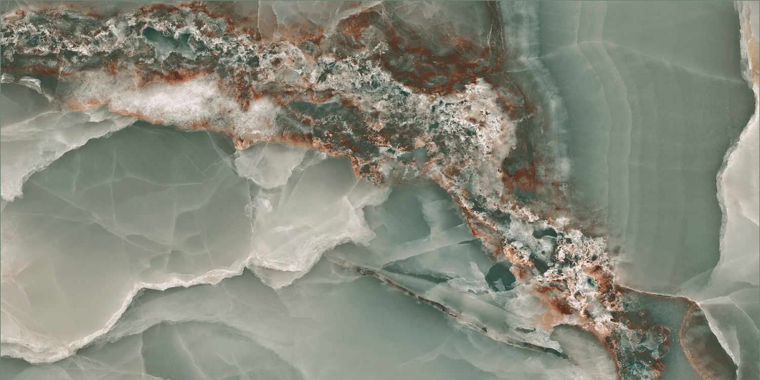 Керамогранит Плитка Baldocer Onyx Turquoise Polished 1200x2600x6 фото 1