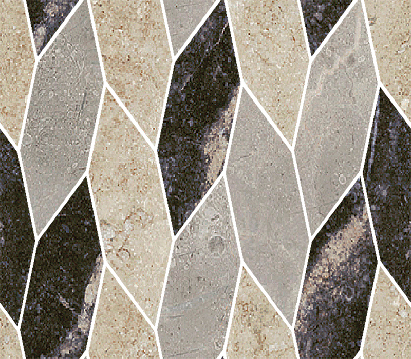 Керамогранит Мозаика Century Contact Mosaico Fashion Mix Black Mol.Ret. 130180 220х310х9 фото 1