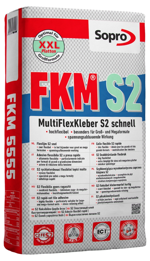 Клей для плитки Клей Sopro Fkm 5555 Szybk.Zap.Klej.S2 Цементный 5555/15 15 Kg фото 9