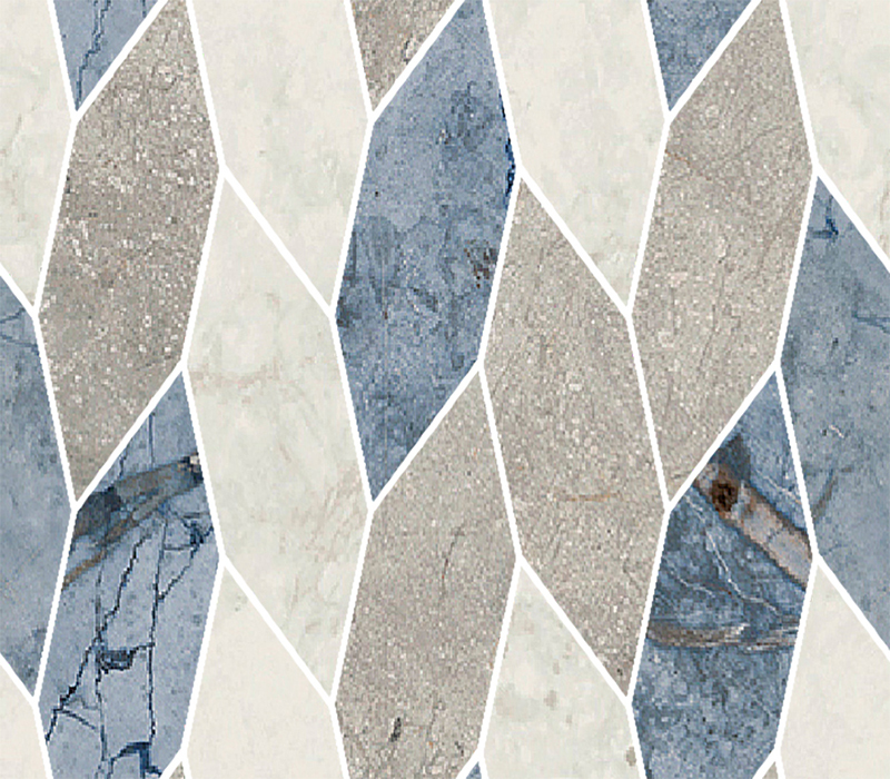 Керамогранит Мозаика Century Contact Mosaico Fashion Mix Blue Mol.Ret. 130178 220х310х9 фото 1