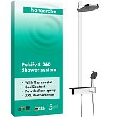 Купить Душевая Система Hansgrohe Pulsify Showerpipe 260 2jet с Термостатом 24240000 Хром