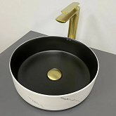 Купить Умывальник (Раковина) VBI Prato White Black Marble Matt Накладной VBI-011409