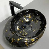 Купить Умывальник (Раковина) VBI Riccia Black Marmo Glossy Накладной VBI-017201
