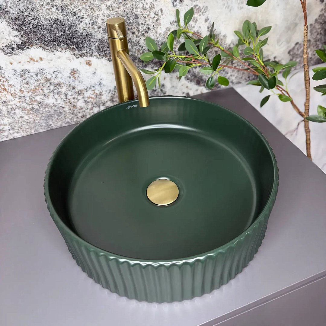 Раковины Умывальник (Раковина) VBI Brindisi M Emerald Накладной VBI-014105 фото 1