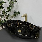 Купить Умывальник (Раковина) VBI Venezia Marble Black Glossy Накладной VBI-012405
