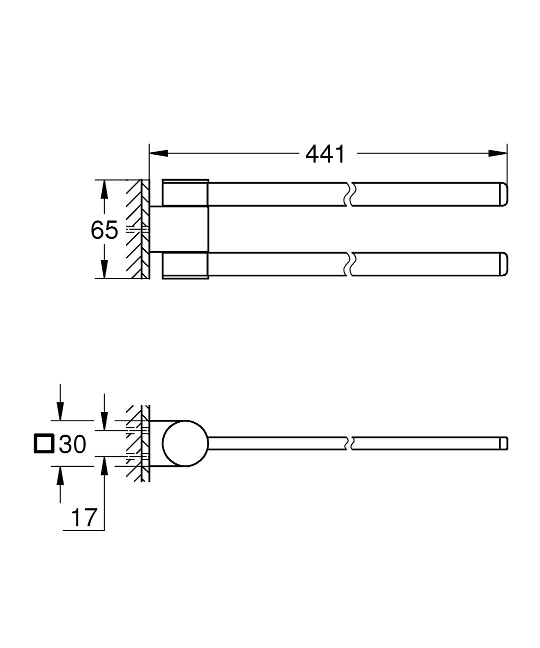 Аксессуары Grohe Selection Тримач для Рушника, Поворотний 41219Kf0 фото 11
