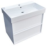 Купити Тумба Devit Quadra 083070Wb 70 Біла Матова з Умивальником та Сифоном 704Х450Х603