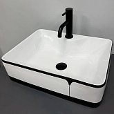 Купить Умывальник (Раковина) VBI Forli Black Lined Накладной VBI-011108