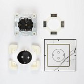 Розетка Скрытого Монтажа Черная под Плитку фото