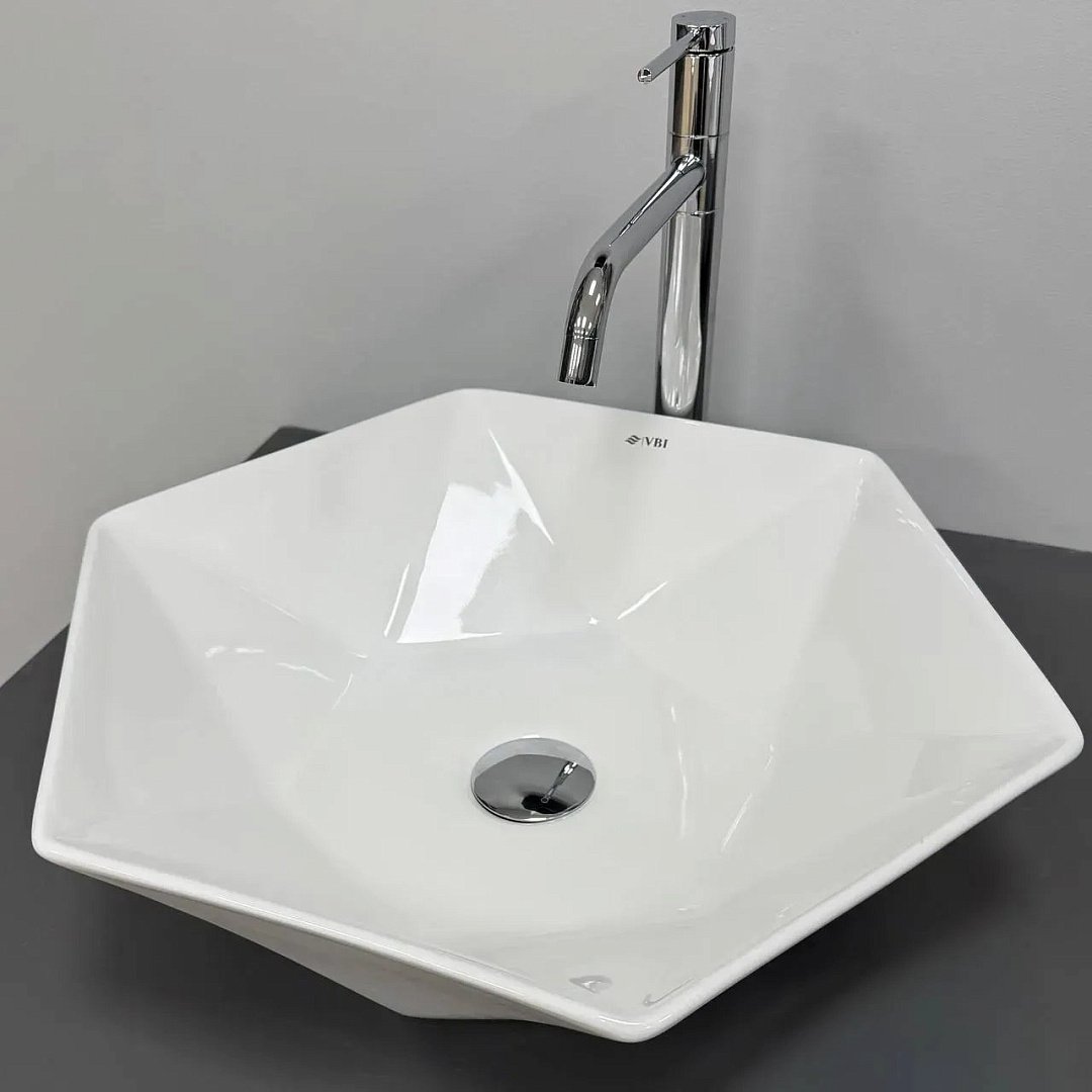 Раковины Умывальник (Раковина) VBI Rocazzo White Накладной VBI-012624 фото 1