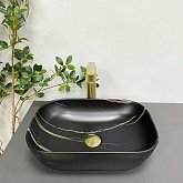 Купить Умывальник (Раковина) VBI Ravenna Black Stone Matt Накладной VBI-011214