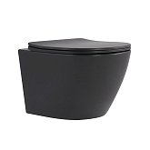 Купить Унитаз Подвесной Robin Ultra Quiet 490×365×325 мм, Anthracite, с Сиденьем Slim Duroplast - Soft-Close - Quick Release QT13332381АSAN