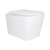 Купить Унитаз Подвесной Qtap Tern Ultra Quiet Безободковый с Сиденьем Soft-Close White QT17332303AW