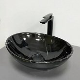 Купить Умывальник (Раковина) VBI Parma Black Marmo Glossy Накладной VBI-011023