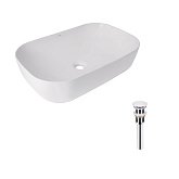 Купить Раковина Накладная Прямоугольная Qtap Robin 600x390x150 мм White + Донный Клапан Pu02 QT13112143PWN47297