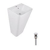 Купить Раковина Напольная Моноблок Qtap Tern 440х380х830 мм White + Донный Клапан Pu02o QT1711G302WN47320