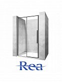 REA, Душевая Дверь REA Solar 120 Черные Раздвижные REA-K6312