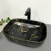 Купить Умывальник (Раковина) VBI Ravenna Marble Black Matt Накладной VBI-011209