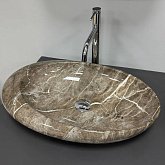 Купить Умывальник (Раковина) VBI Vincenza M Brown Stone Glossy Накладной VBI-014805