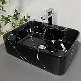 Купить Умывальник (Раковина) VBI Forli Black Marmo Glossy Накладной VBI-011107