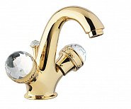 AXO СМЕСИТЕЛЬ ДЛЯ УМЫВАЛЬНИКА С РУЧКАМИ SWAROVSKI ЗОЛОТО AXODO634F фото