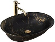 Купити Умивальник (Раковина) REA Roma Black Marble Matt Накладний REA-U5609