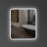 Купить Зеркало Devit Acqua 5255670 500Х700 Закругленное, с Тачсенсором и Led Подсветкой