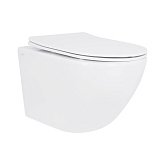 Купити Унітаз Підвісний Jay Rimless 485×360×320 мм, White, з Сидінням Slim Duroplast - Soft-Close - Quick Relase QT07335177RW