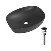 Купить Раковина Накладная Прямоугольная Qtap Robin 500х380х140 мм, Anthracite, с Донним Клапаном QT04116302AN