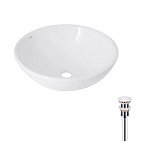 Купить Раковина Накладная Круглая Qtap Owl 400х400х155 мм White + Донный Клапан Pu02 QT1911K53WN47319