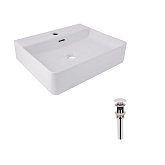 Купить Раковина Подвесная Прямоугольная Qtap Nando Lt 500х420х130 мм White + Донный Клапан Pu02o QT12112173SWN47323