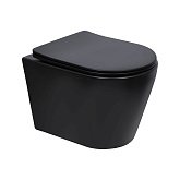 Купить Унитаз Подвесной Qtap Scorpio Ultra Quiet Безободковый с Сиденьем Soft-Close Matt Black QT14332380AMB