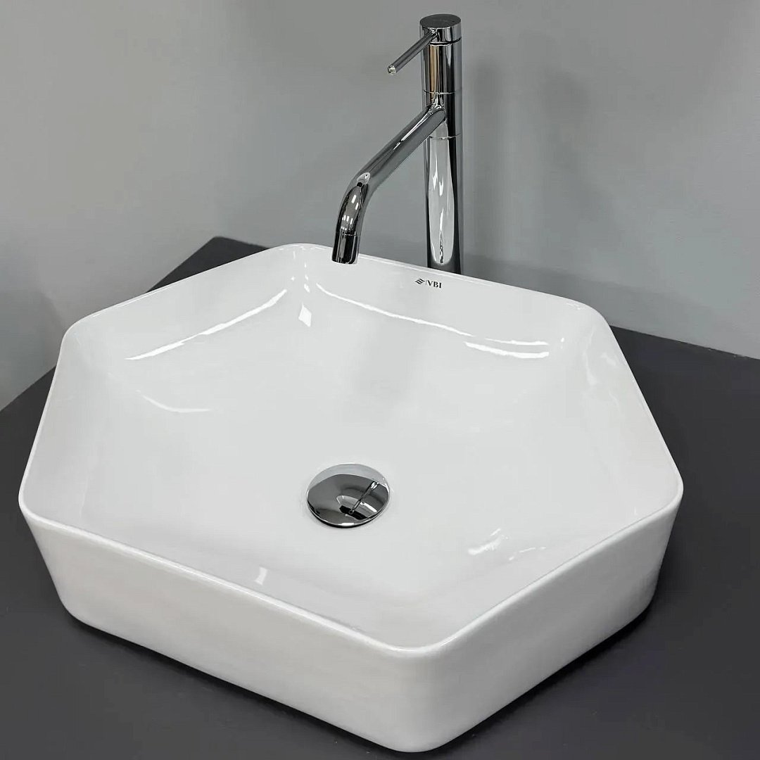Раковины Умывальник (Раковина) VBI Quaglio White Накладной VBI-012622 фото 1