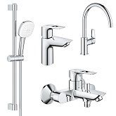 Купить Grohe Набор Смесителей Bauloop New 4 в 1 для Ванны и Кухни Ua123225K3