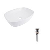 Купить Раковина Накладная Qtap Cardinal 500×380×140 мм, White, Овальная + Донный Клапан Pop-up Pu02 QT04116302W48464