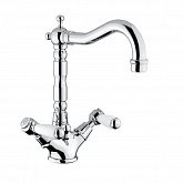 REVIVAL CМЕСИТЕЛЬ ДЛЯ УМЫВАЛЬНИКА С БЕЛЫМИ РУЧКАМИ ХРОМ REVCR434U фото