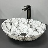Купить Умывальник (Раковина) VBI Parma Statuario Black Venis Glossy Накладной VBI-011009