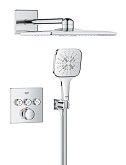 Купить Grohe Grohtherm Smartcontrol Скрытая Душевая Система с Rainshower Smartactive 310 Cube 1039980000