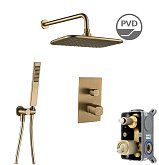 Купить Душевой Набор Laveo Tores BVT_G01P Champagne Gold с Блоком Скрытого Монтажа