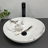 Купить Умывальник (Раковина) VBI Parma Carrara Glossy Накладной VBI-011025