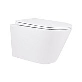 Купити Унітаз Підвісний Qtap Swan Безобідковий з Сідінням Soft-Close QT16335178W