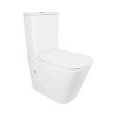 Купити Унітаз Підлоговий Qtap Tern Ultra Quiet Безобідковий з Сидінням Soft-Close QT17226003AW White