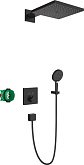 Купить Душевая Система Hansgrohe Raindance E 300 1jet с Термостатом 27939670 Черный Матовый