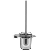 Купить Щетка для Унитаза Devit Do It 4030170 + Держатель Цвета Brushed Gun Metal и Стакан из Матового Стекла.
