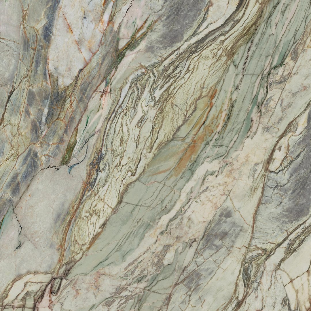 Керамогранит Плитка Paradyz MyWay Abstract Green Rekt. Poler 1198х1198 фото 1