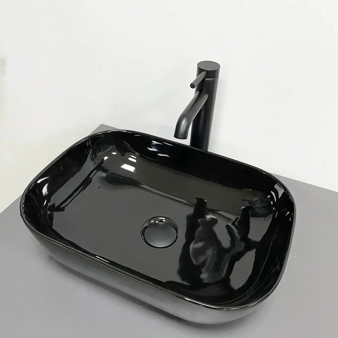 Раковины Умывальник (Раковина) VBI Ravenna Black Glossy Накладной VBI-011227 фото 1