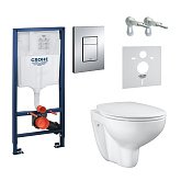 Купити Grohe Комплект Bau Ceramic, Інсталяційна Система з Підвісним Унітазом 39586000
