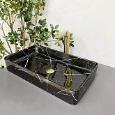 Купить Умывальник (Раковина) VBI Triest Black Marmo Glossy Накладной VBI-012707