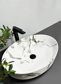 Купить Умывальник (Раковина) VBI Udine Carrara Glossy Накладной VBI-012101